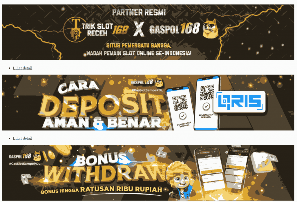 Promo dan bonus Gaspol168