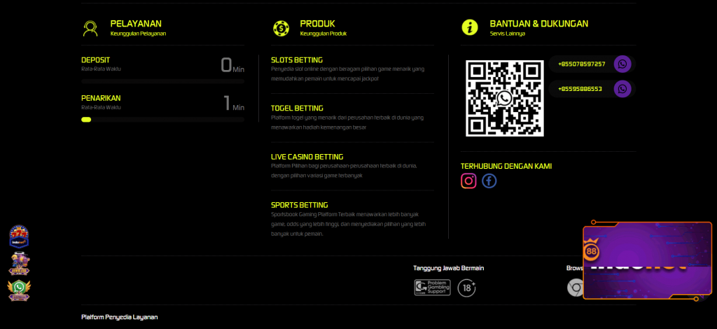 Dukungan pelanggan Indonet88