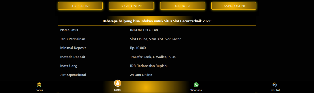 Deposit minimal Indobet88